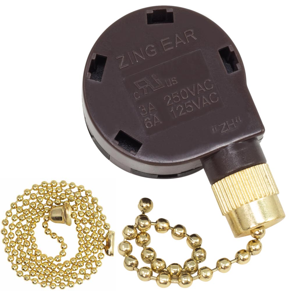 Zing Ear ZE-268S5 5 Wire 4 Speed Fan Switch 6A 125VAC