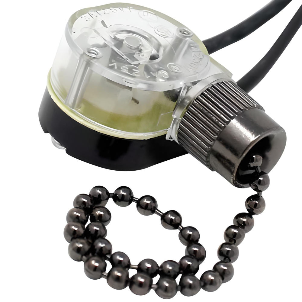 Zing Ear ZE-109 pull chain light switch - black nickel