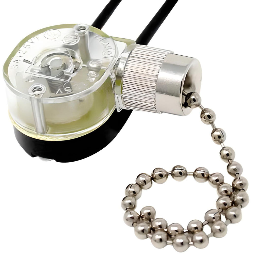 Zing Ear ZE-109 pull chain light switch - nickel