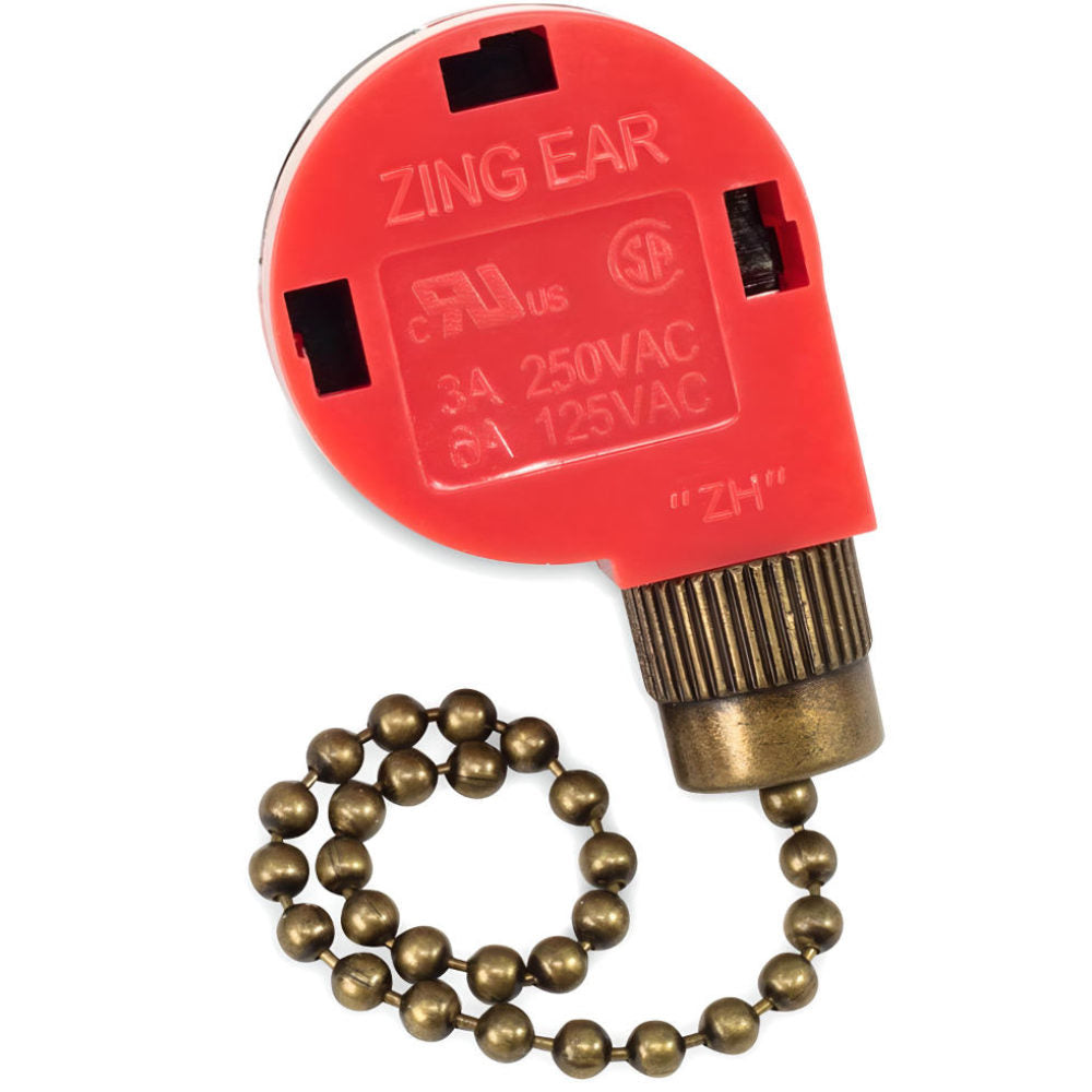 Zing Ear ZE-268S1 3 speed 4 wire pull chain fan switch replacement - bronze