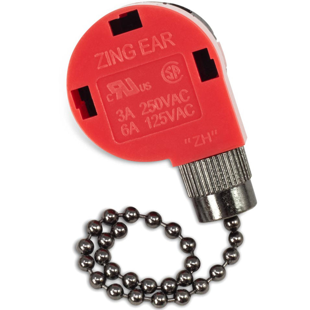 Zing Ear ZE-268S1 3 speed 4 wire pull chain fan switch replacement - black nickel