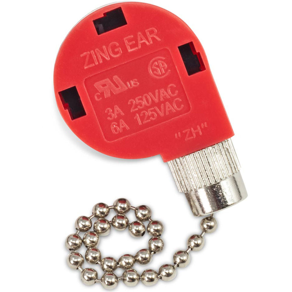 Zing Ear ZE-268S1 3 speed 4 wire pull chain fan switch replacement - nickel