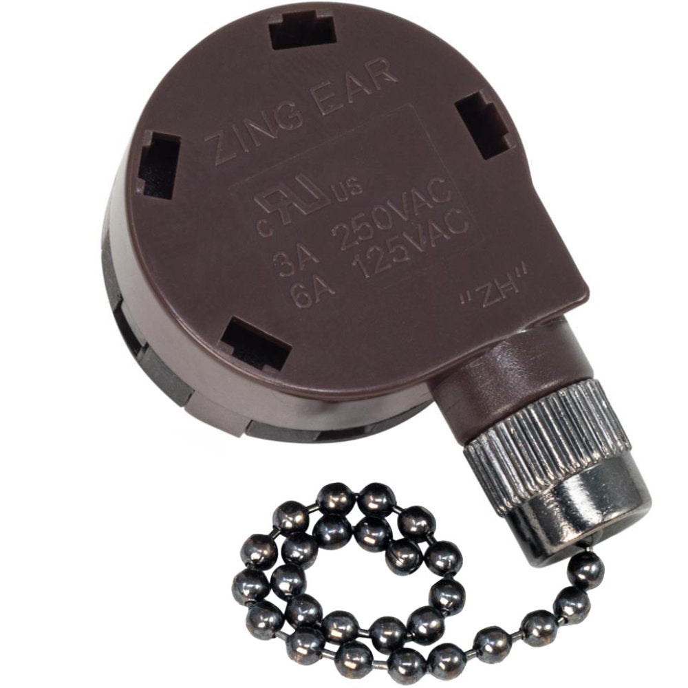 Zing Ear ZE-268S5 4 speed 5 wire fan switch replacement - black nickel