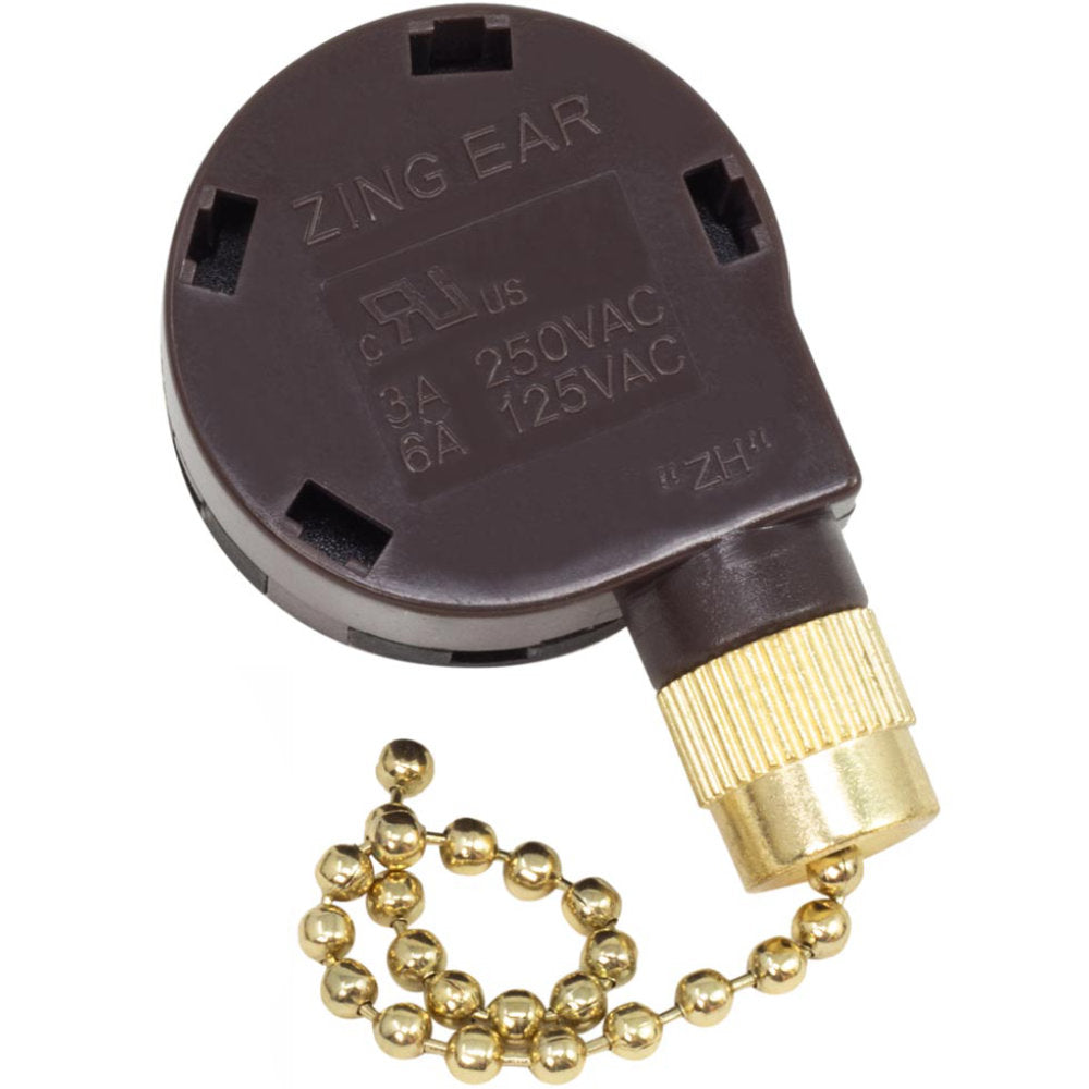 Zing Ear ZE-268S5 4 speed 5 wire fan switch replacement - brass