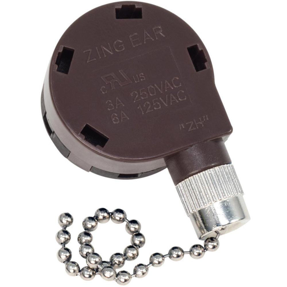 Zing Ear ZE-268S5 4 speed 5 wire fan switch replacement - nickel