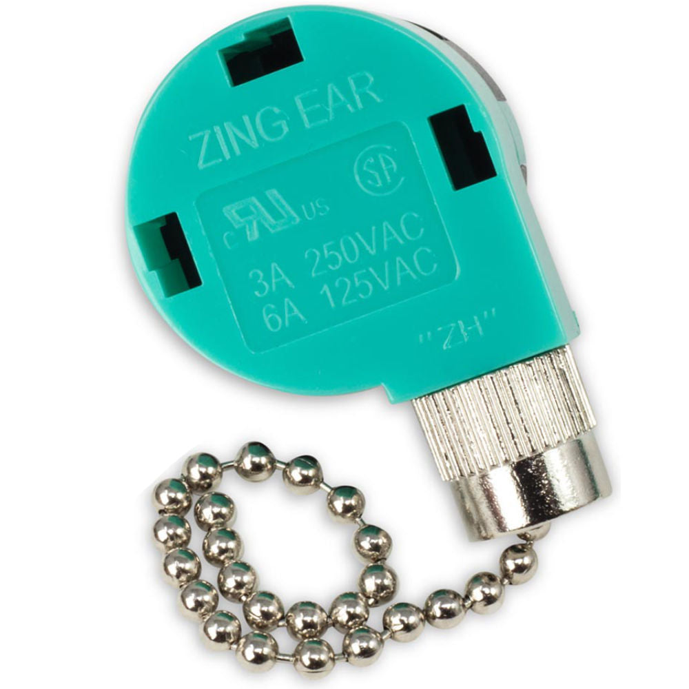 Zing Ear ZE-268S6 3 speed 4 wire pull chain fan switch replacement - nickel